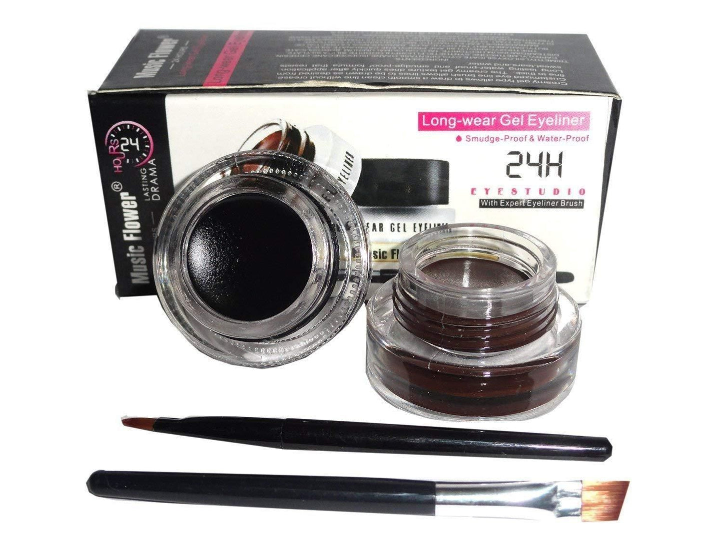 Music Flower gel eyeliner 6g (Black & Brown) (Combo)